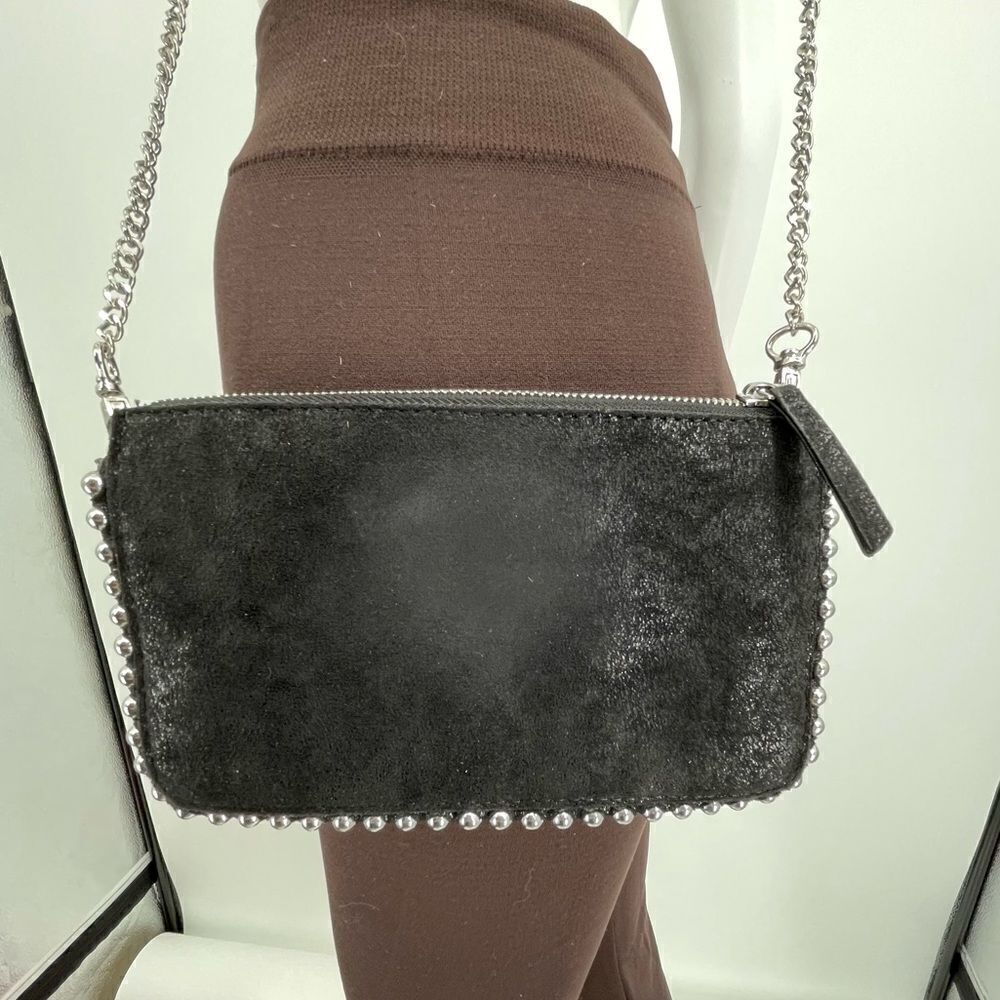 ZARA Black Studded Crossbody with Removable Chain GUC - Picture 2 of 9